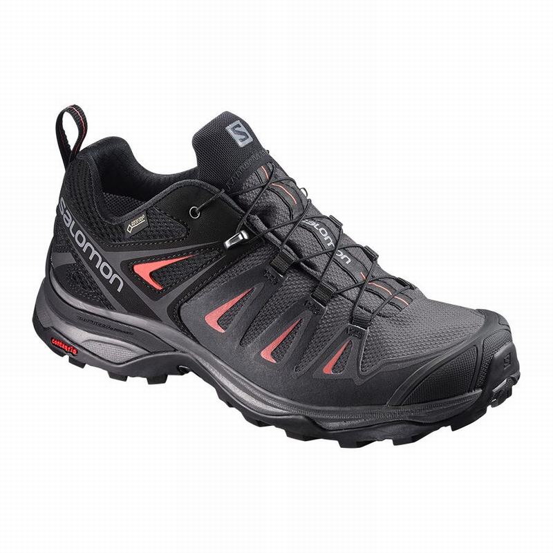 Zapatillas Trekking Salomon Mujer Negras / Rojas - Salomon Argentina X ULTRA 3 GORE-TEX ,089164-RKE